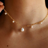 Delilah Tiered Pearl Necklace