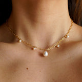 Delilah Tiered Pearl Necklace