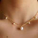 Delilah Tiered Pearl Necklace
