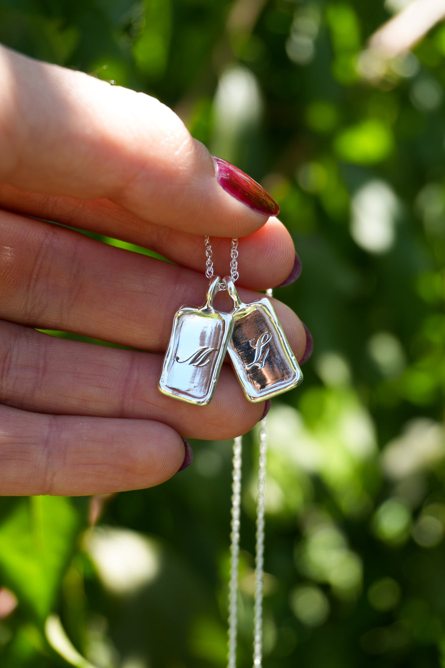 Celine Initial Tag Necklace