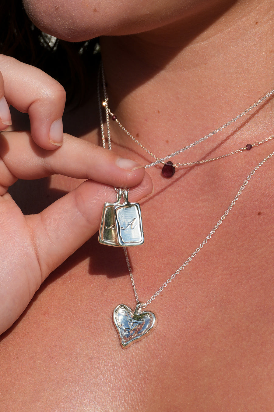 Celine Initial Tag Necklace