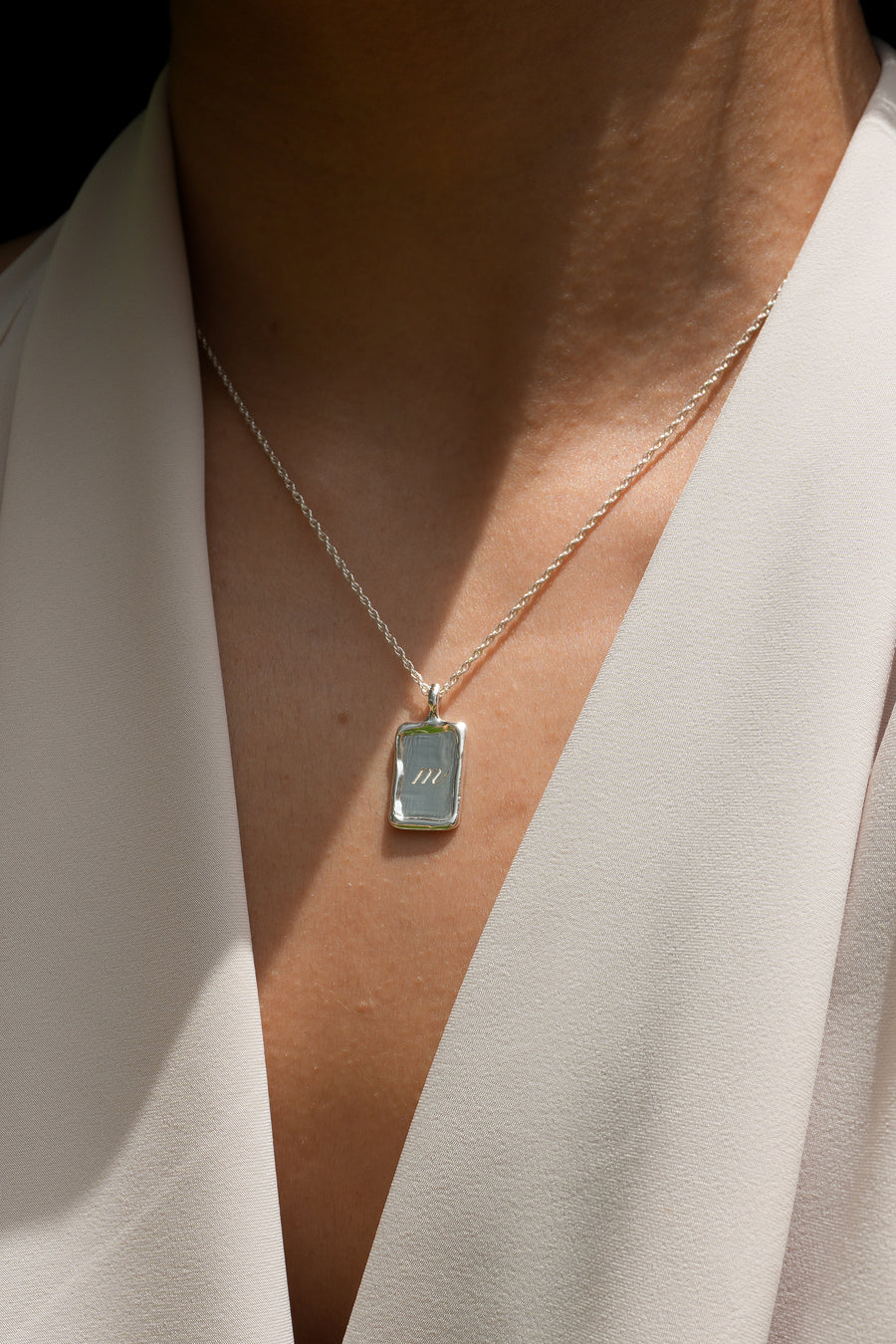 Celine Initial Tag Necklace