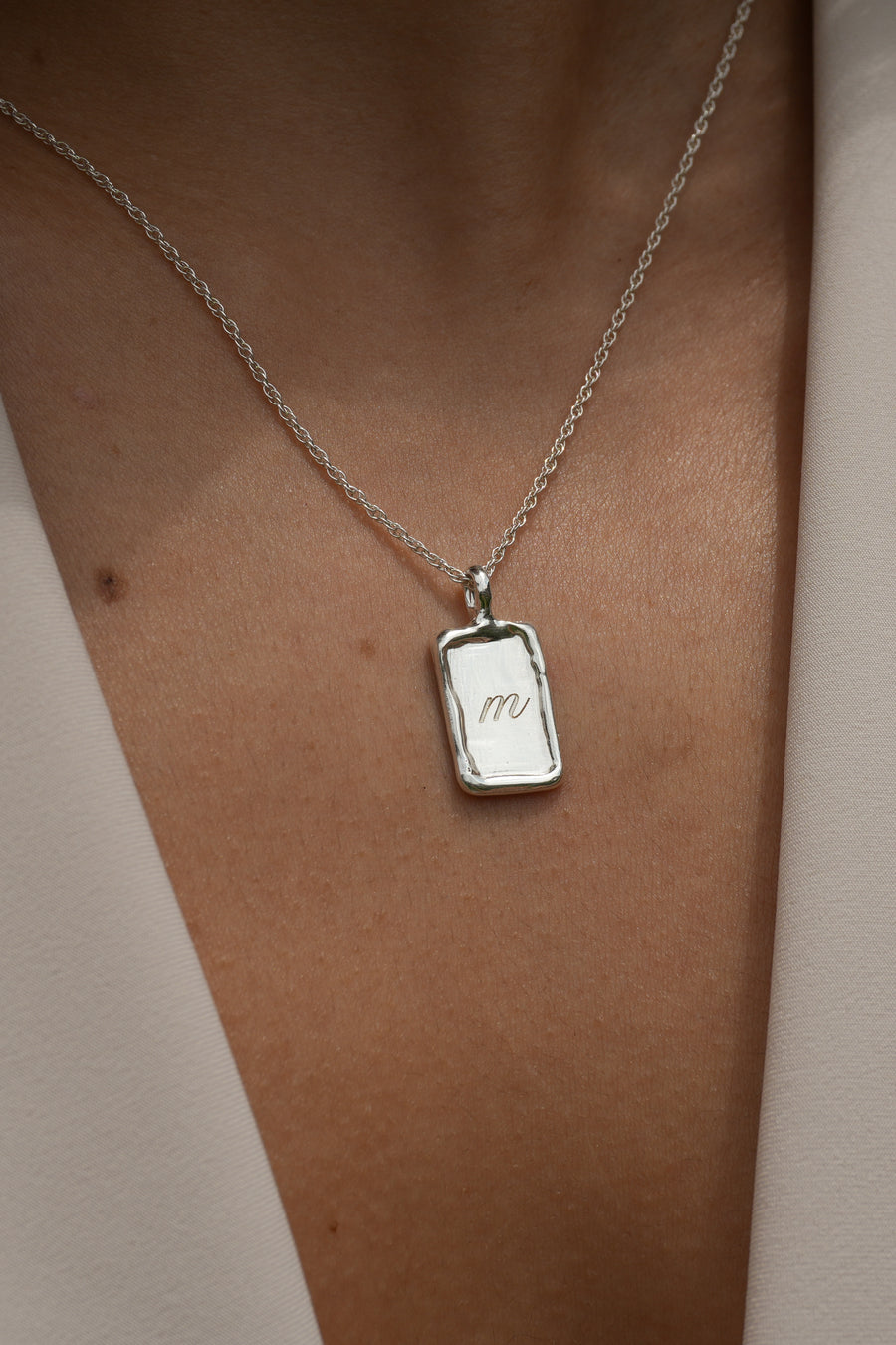 Celine Initial Tag Necklace
