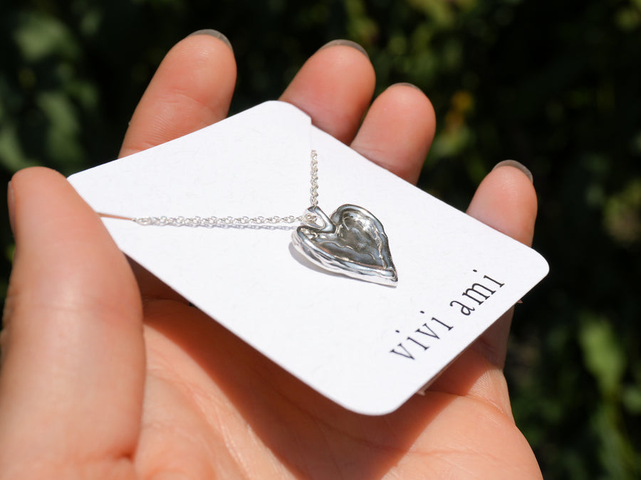 Molten Heart Silver Necklace
