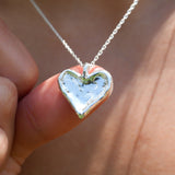 Molten Heart Silver Necklace