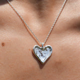 Molten Heart Silver Necklace