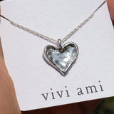 Molten Heart Silver Necklace