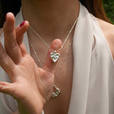 Stamped Heart Necklace