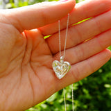 Stamped Heart Necklace
