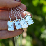 Celine Initial Tag Necklace