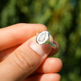 Moissanite Teardrop Ring