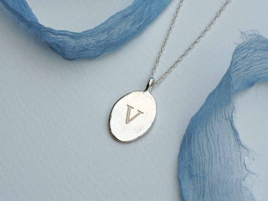 Bella Oval Initial Necklace