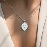 Bella Oval Initial Necklace
