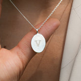 Bella Oval Initial Necklace
