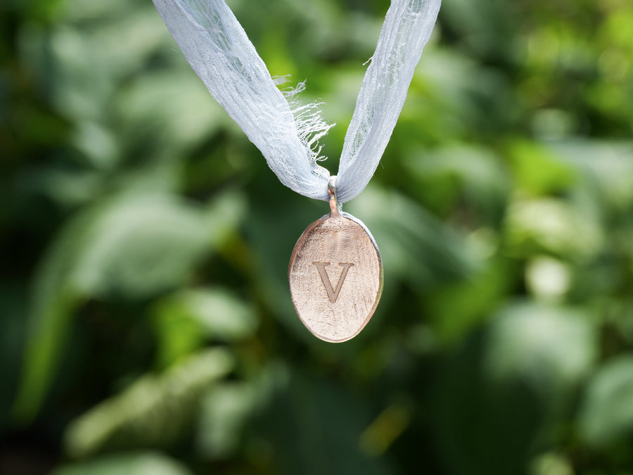 Bella Oval Initial Necklace