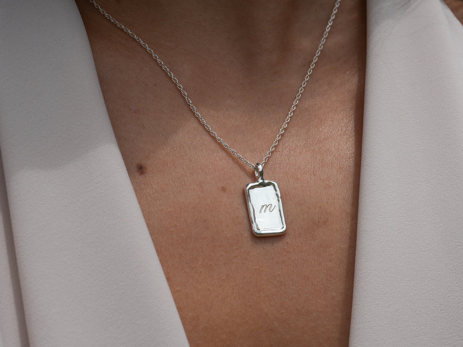 Celine Initial Tag Necklace