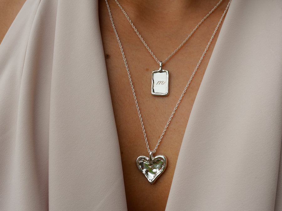 Celine Initial Tag Necklace