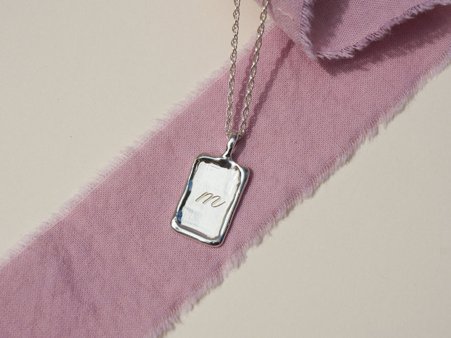 Celine Initial Tag Necklace
