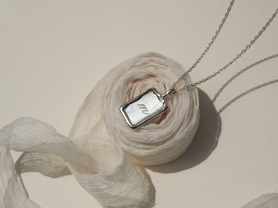 Celine Initial Tag Necklace