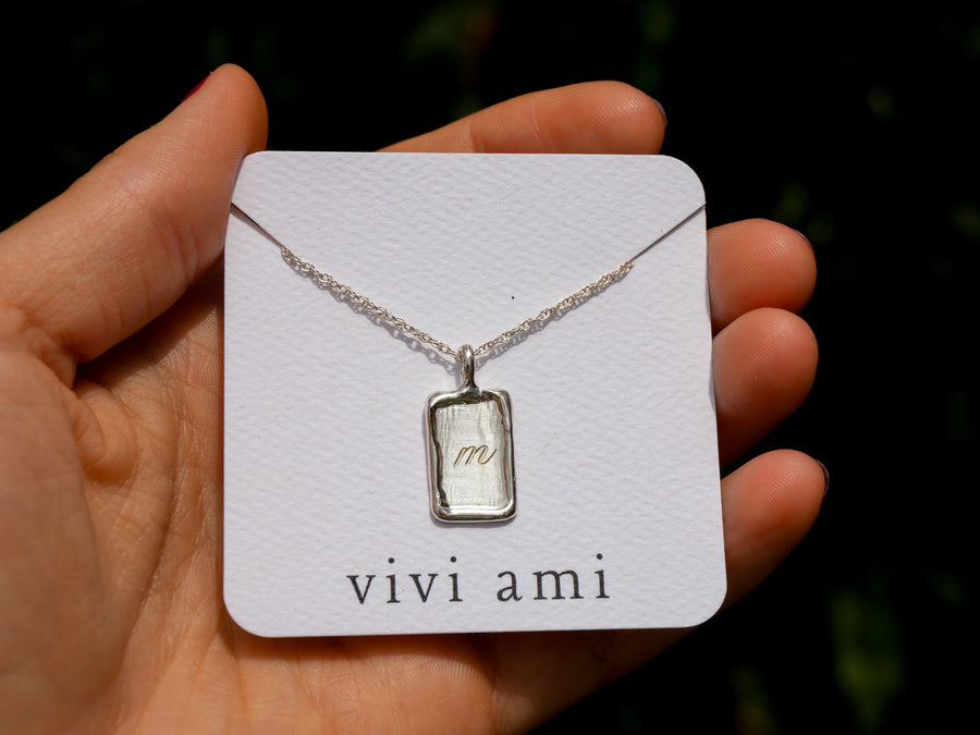 Celine Initial Tag Necklace
